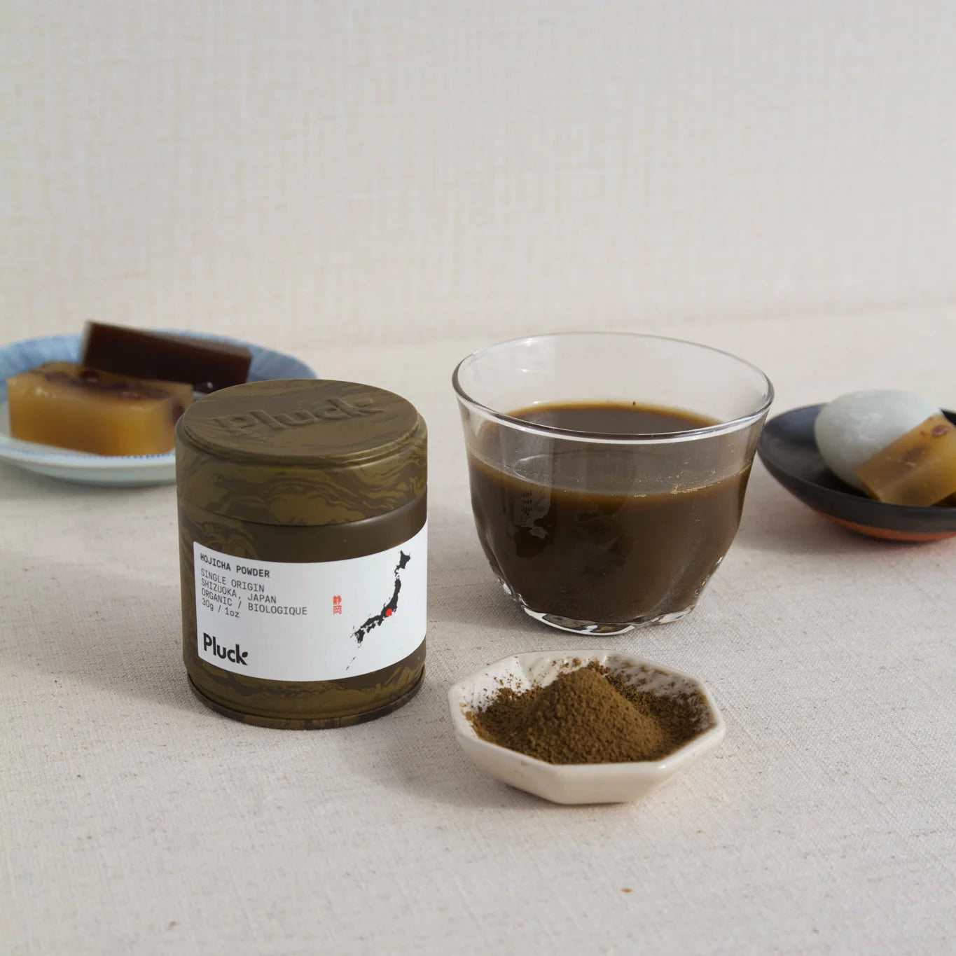 PLUCK - Organic Hojicha Powder - 30g Tin