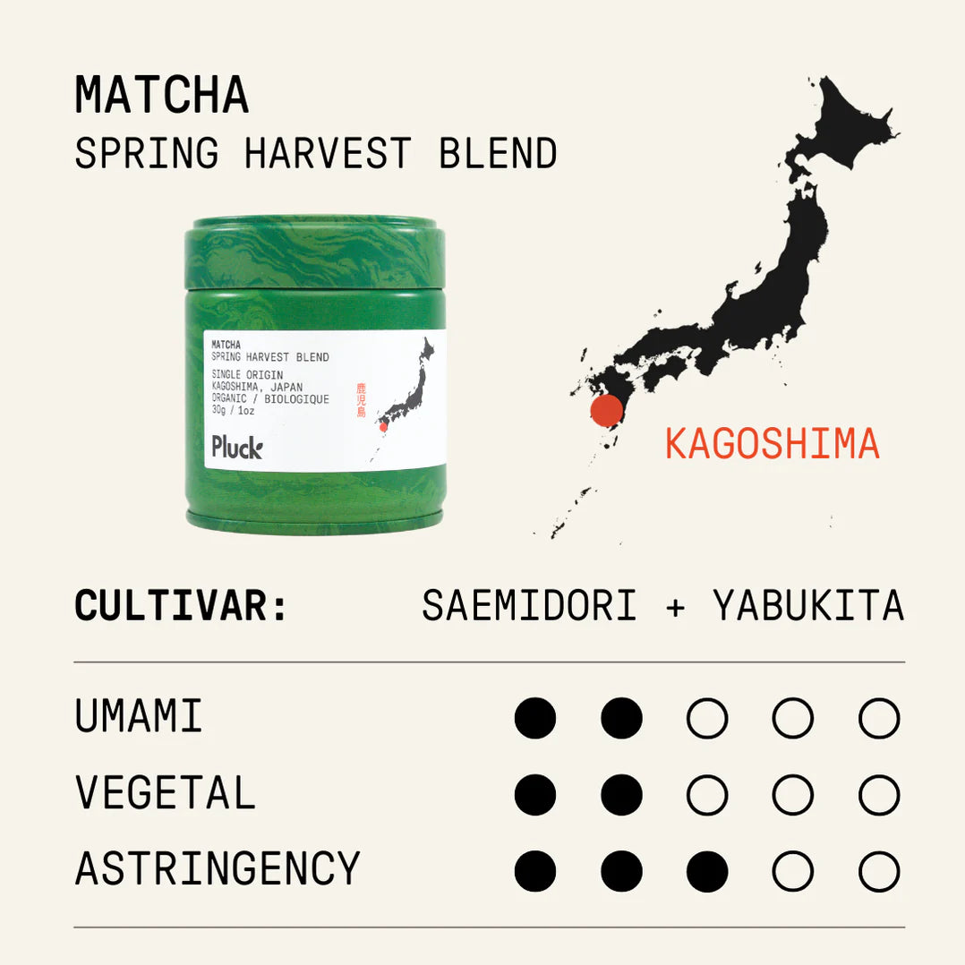 PLUCK - Organic Spring Harvest Blend Matcha - 30g Tin